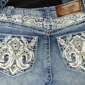 Women's Blue Westfeild Eagle Embellished Jeans